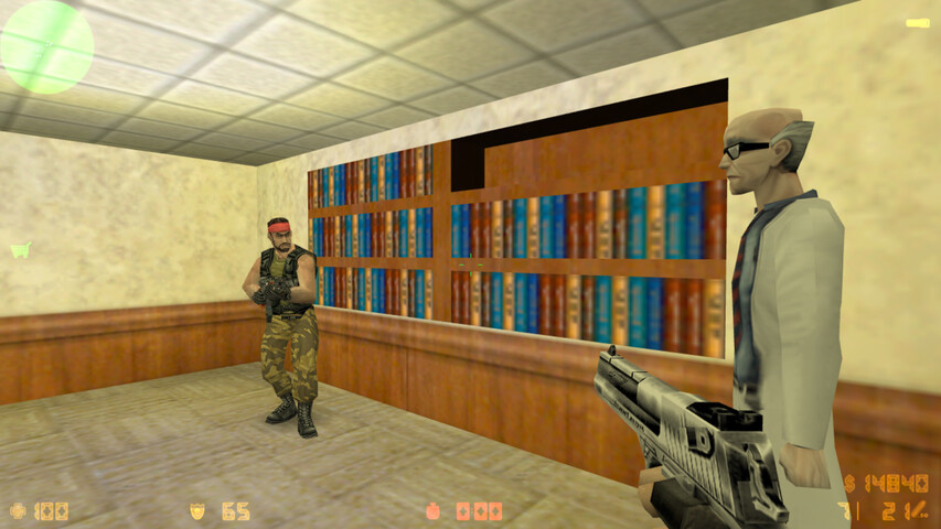 Игрок с Desert Eagle в CS 1.6
