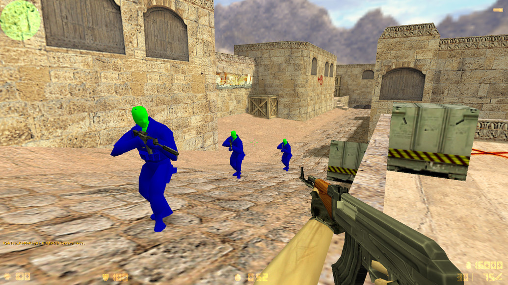 CS 1.6 с цветной головой и телом