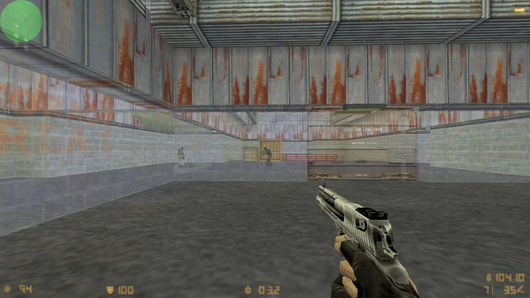CS 1.6 с прозрачными стенами для прострелов
