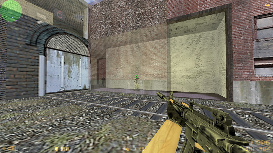 CS 1.6 с прозрачными стенами для прострелов