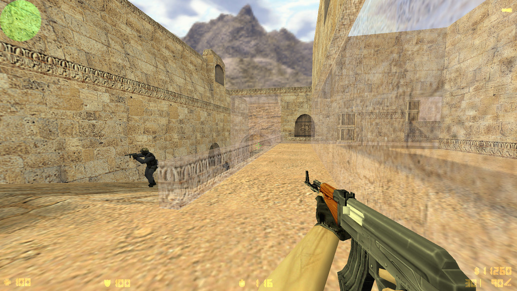 CS 1.6 с прозрачными стенами для прострелов
