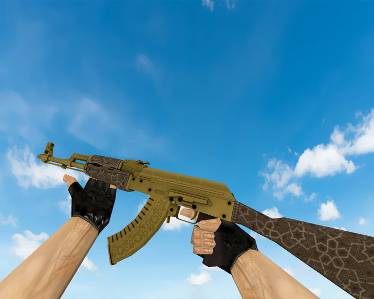 «AK-47 | Золотая арабеска (Gold Arabesque)» для CS 1.6