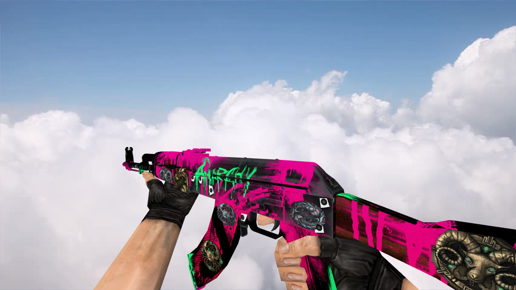 «AK-47 Neon Revolution w/ stickers» для CS 1.6
