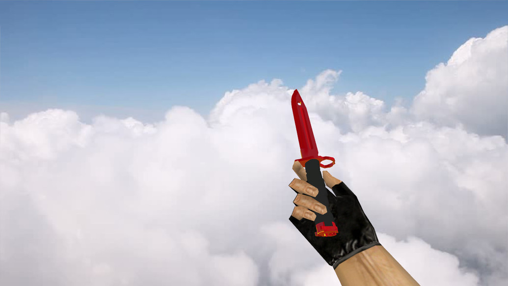 «Штык-нож «Красный хром»» для CS 1.6