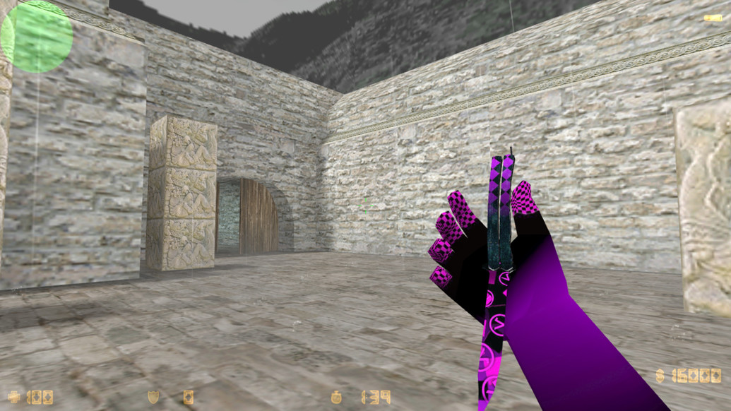«Нож-бабочка Purple Error» для CS 1.6
