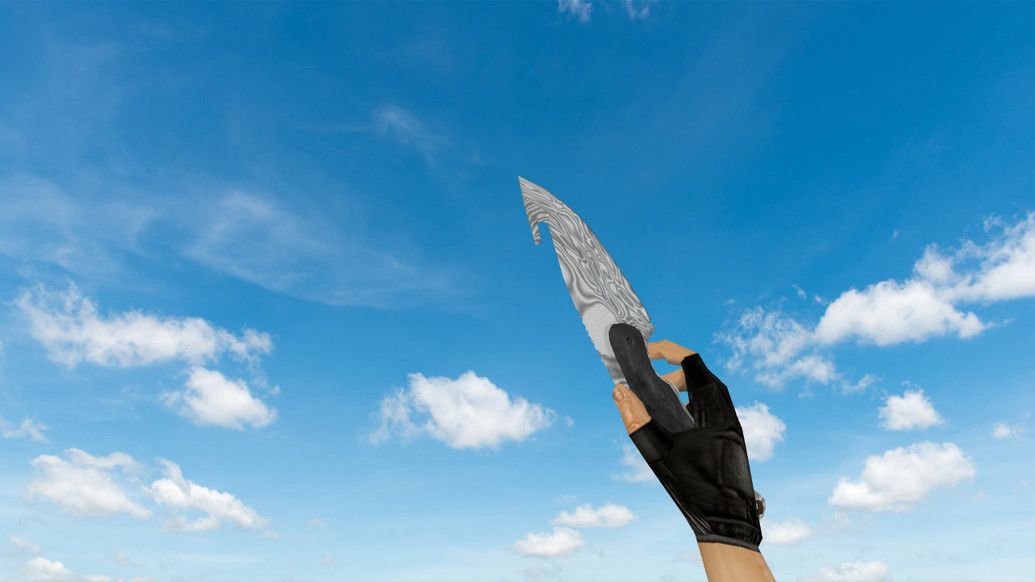 «Нож с лезвием-крюком «Дамасская сталь»» для CS 1.6