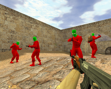 CS 1.6 с цветной головой и телом